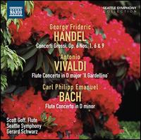 Handel: Concerto Grossi, Op. 6 Nos. 1, 6 & 9; Vivaldi: Flute Concerto 'Il Gardellino'; C.P.E. Bach: Flute Concerto in - Kimberly Russ (harpsichord); Michael Miropolsky (violin); Scott Goff (flute); Simon James (violin); Theresa Benshoof (cello);...