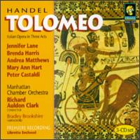 Handel: Tolomeo - Andrea Matthews (vocals); Bradley-Vincent Brookshire (harpsichord); Brenda Harris (vocals); Jennifer Lane (vocals);...
