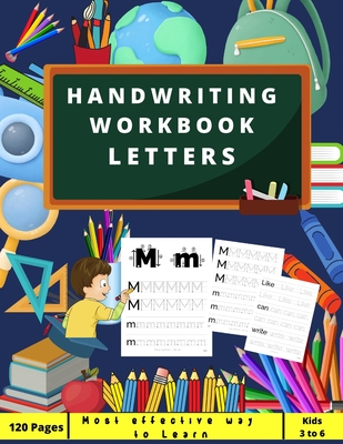 Handwriting Workbook LETTERS: Preschool, Kindergarten, Pre K writing paper with lines, suitable for kids ages 3 to 6, handwriting upper&lowercase tracing book to learn how to write, with Sight words and coloring page - Great gift for kids - - Publisher, Nest Abcd