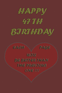 Happy 47th Birthday: Each page will be better than the previous one !!!