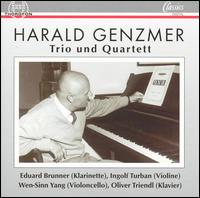 Harald Genzmer: Trio; Quartett - Eduard Brunner (clarinet); Ingolf Turban (violin); Oliver Triendl (piano); Wen-Sinn Yang (cello)