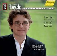 Haydn: Complete Symphonies, Vol. 19 - Heidelberger Sinfoniker; Thomas Fey (conductor)