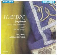 Haydn: Symphonies No. 22 'The Philosopher'; No. 24; No. 30 'Alleluja' - Cantilena; Adrian Shepherd (conductor)