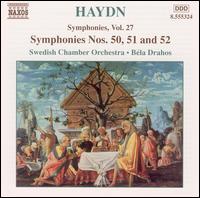 Haydn: Symphonies Nos. 50, 51 and 52 - Bengt Olers (french horn); Swedish Chamber Orchestra (chamber ensemble); Bla Drahos (conductor)