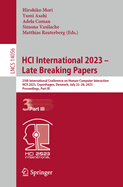 HCI International 2023 - Late Breaking Papers: 25th International Conference on Human-Computer Interaction, HCII 2023, Copenhagen, Denmark, July 23-28, 2023, Proceedings, Part III