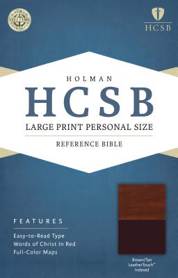 HCSB Large Print Personal Size Bible, Brown/Tan - Holman Bible Staff