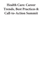 Health Care: Career Trends, Best Practices & Call-To-Action Summit