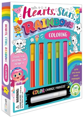 Hearts, Stars, Rainbows Coloring Set: With Color-Changing Markers - Igloobooks