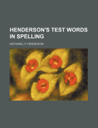 Henderson's Test Words in Spelling