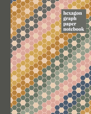 Hexagon Graph Paper Notebook: Hexagonal Grid Paper Journal for Design and Drafting - English Paper Piecing Quilt Flower Pattern Cover Design in Earthy Pastel Colors - Notebooks, Maisie Louisa