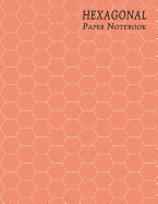 Hexagonal Paper Notebook: Large 1/2 Inch Hexes Graph - Textured Orange