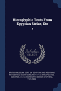 Hieroglyphic Texts from Egyptian Stelae, Etc: 4