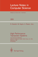 High Performance Transaction Systems: 2nd International Workshop, Asilomar Conference Center, Pacific Grove, CA, USA, September 28-30, 1987. Proceedings