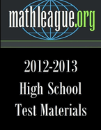 High School Test Materials 2012-2013