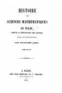 Histoire Des Sciences Mathematique En Italie