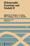 Holomorphic Functions and Moduli II: Proceedings of a Workshop Held March 13 19, 1986