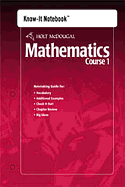 Holt McDougal Mathematics: Know-It Notebook Course 1