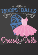 Hoops and Balls or Dresses and Dolls Basketball: Gender Reveal Baby Shower Sign In Guest Book Plain