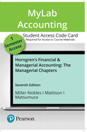 Horngren's Financial & Managerial Accounting: The Managerial Chapters