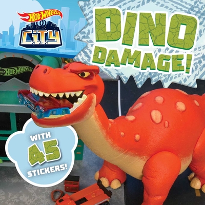 Hot Wheels City: Dino Damage!: Car Racing Storybook with 45 Stickers for Kids Ages 3 to 5 Years - Shuman, Ross R, and Keane, Rory (Adapted by), and Mattel