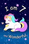I Am 7 and Wonderful: Cute Unicorn 6x9 Activity Journal, Sketchbook, Notebook, Diary Keepsake for Women & Girls! Makes a Great Gift for Her 7th Birthday.