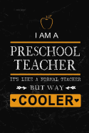 I am a Preschool Teacher: Teacher Appreciation Gift: Blank Lined 6x9 Black Marble Granite Cover Notebook, Journal, Perfect Graduation Year End, or a gratitude Gift for Special Teachers, Inspirational Notebooks to write in(alternative to Thank You Card)