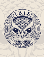 I.B.I.S: Owl on brown cover and Dot Graph Line Sketch pages, Extra large (8.5 x 11) inches, 110 pages, White paper, Sketch, Draw and Paint