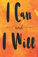 I Can and I Will: 8 Week Weight Loss Meal Planner & Exercise Journal