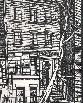 Iconic Greenwich village New York Drawing writing Journal: 44 morton Street Charlie Dougherty Pen & ink Cover drawing - Dougherty, Michael Charlie, Sir