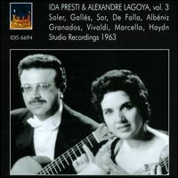 Ida Presti & Alexandre Lagoya, Vol. 3 - Alexandre Lagoya (guitar); Ida Presti (guitar); Pro Arte Orchestra; Kurt Redel (conductor)