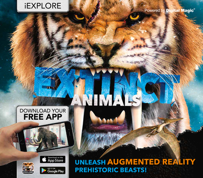 iExplore - Extinct Animals: Unleash Augmented Reality Prehistoric Beasts - de la Bedoyere, Camilla