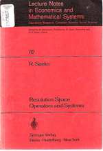 Resolution Space; Operators and Systems