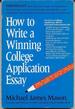 How to Write a Winning College Application Essay