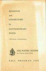 Readings and Commentary By Contemporary Poets. Workshops. Play Readings. Fall Program 1958