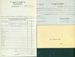 Receipts for Treatment of Catherine O'Day at St. Mary's Hospital in San Francisco, Signed By Her Mother, Mazie Cook O'Day