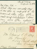Als Martin V. [Alerle? ] to Edward O'Day, August 14, 1916. Sent to O'Day at the Family's San Francisco Club