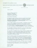 Tls Brom Weber to Thomas Parkinson, April 24, 1978. Re: Crane, Winters, Granting Parkinson Permission to Print & Publish Letters