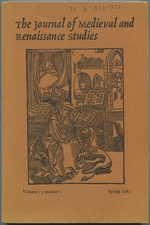 The Journal of Medieval and Renaissance Studies: Volume 13, Number 1, Spring 1983