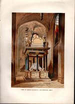 Lithograph: "Tomb of Queen Elizabeth in Westminster Abbey (London, England. )"...From Old England; a Pictorial Museum of Regal, Ecclesiastical, Municipal, Baronial, and Popular Antiquities