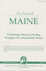Sustainable Maine: Technology ChoicSustainable Maine: Technology Choices: Finding Strategies for a Sustainable Maine