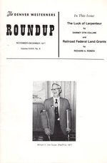 The Denver Westerners' Monthly Roundup: November-December 1977, Vol 33, No. 6