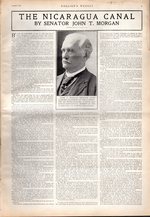 Print: "the Nicaragua Canal By Senator John T. Morgan"...Article and Engraving From Collier's Weekly; March 3, 1900