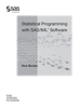 Statistical Programming With Sas/Iml Software