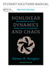 Student Solutions Manual for Nonlinear Dynamics and Chaos, 2nd Edition