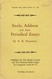 Steele, Addison and Their Periodical Essays (Writers and Their Work Series, No. 109)