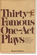Thirty Famous One Act Plays
