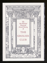 The One Hundred Nineteenth Annual Meeting of the Grolier Club