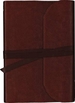 NKJV, Journal the Word Bible, Large Print, Premium Leather, Brown, Red Letter Edition: Reflect, Journal, or Create Art Next to Your Favorite Verses
