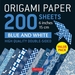 Origami Paper 200 Sheets Blue and White Patterns 6" (15 CM): High-Quality Double Sided Origami Sheets Printed with 12 Different Designs (Instructions for 6 Projects Included)