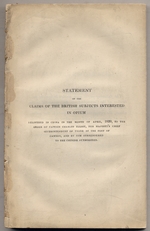 Statement of Claims of the British Subjects Interested in Opium Surrendered to Captain Elliot at Canton for the Public Service